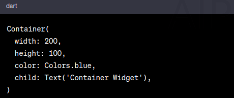 flutter container